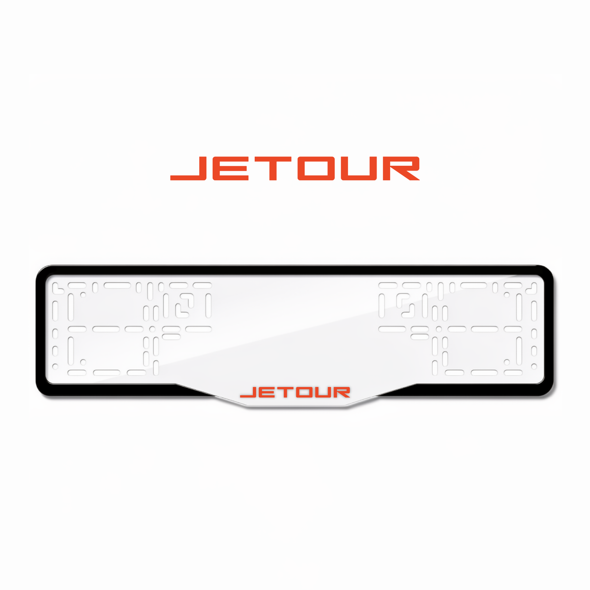 Cadres de plaque d'immatriculation Jetour - Rouge - GLASS