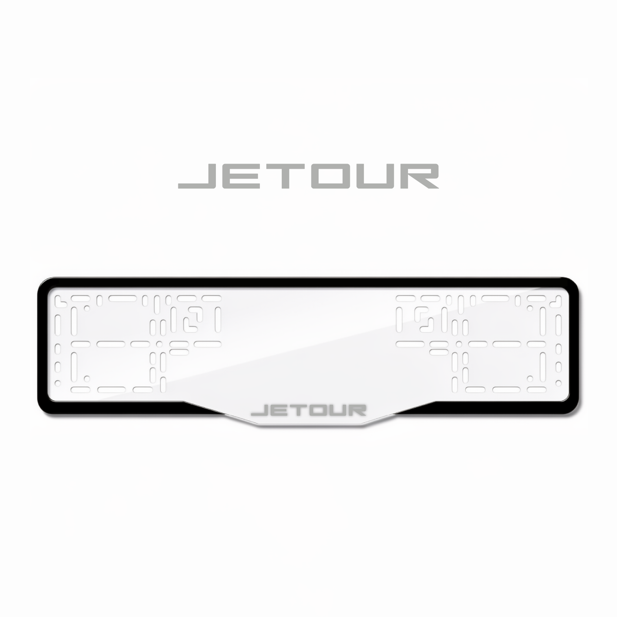 Cadres de plaque d'immatriculation Jetour - Gris - GLASS