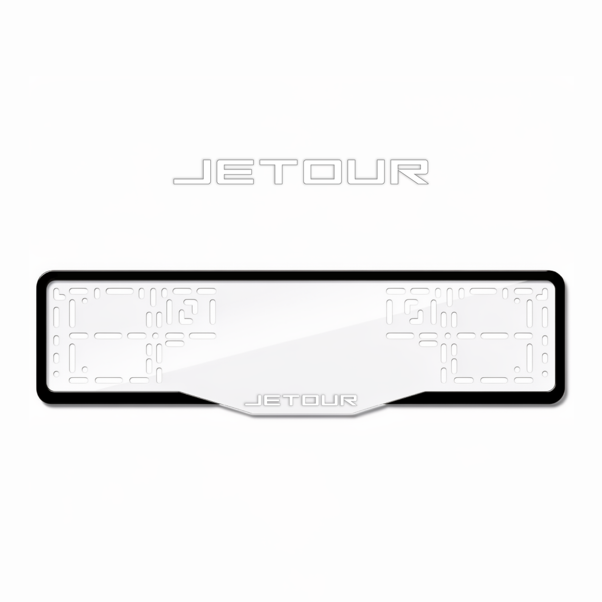 Cadres de plaque d'immatriculation Jetour - Blanc - GLASS