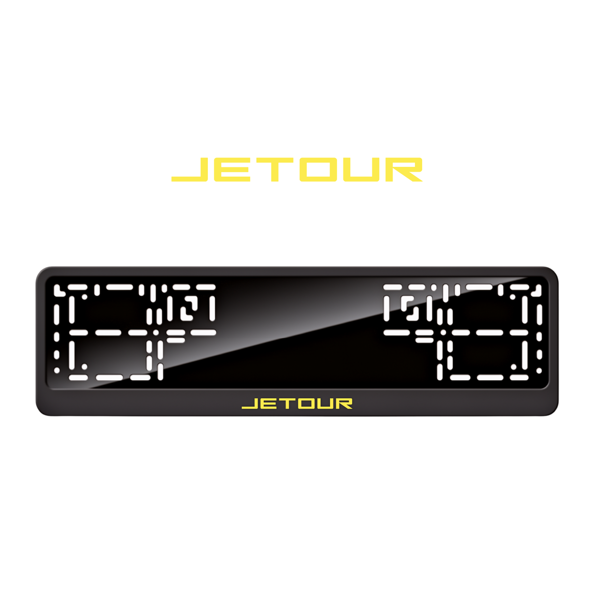 Cadres de plaque d'immatriculation Jetour - Jaune - CLASSIC