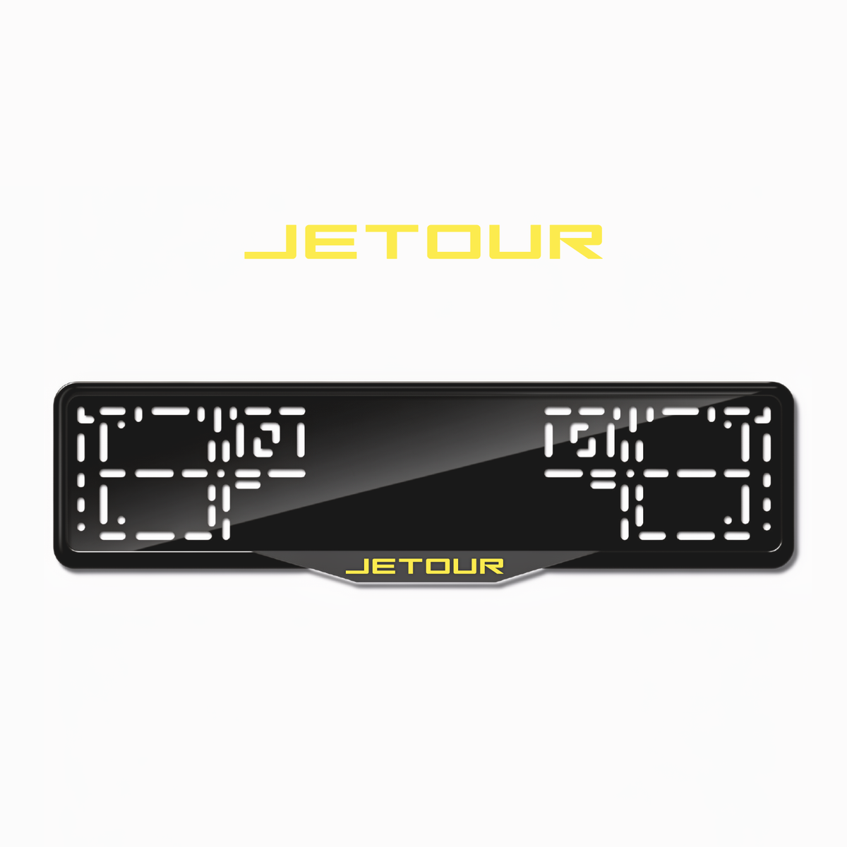 Cadres de plaque d'immatriculation Jetour - Jaune - SATIN