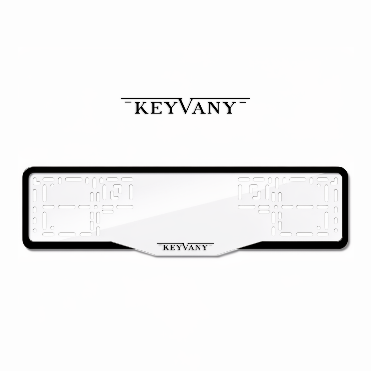 Cadres de plaque d'immatriculation Keyvany - Noir - GLASS