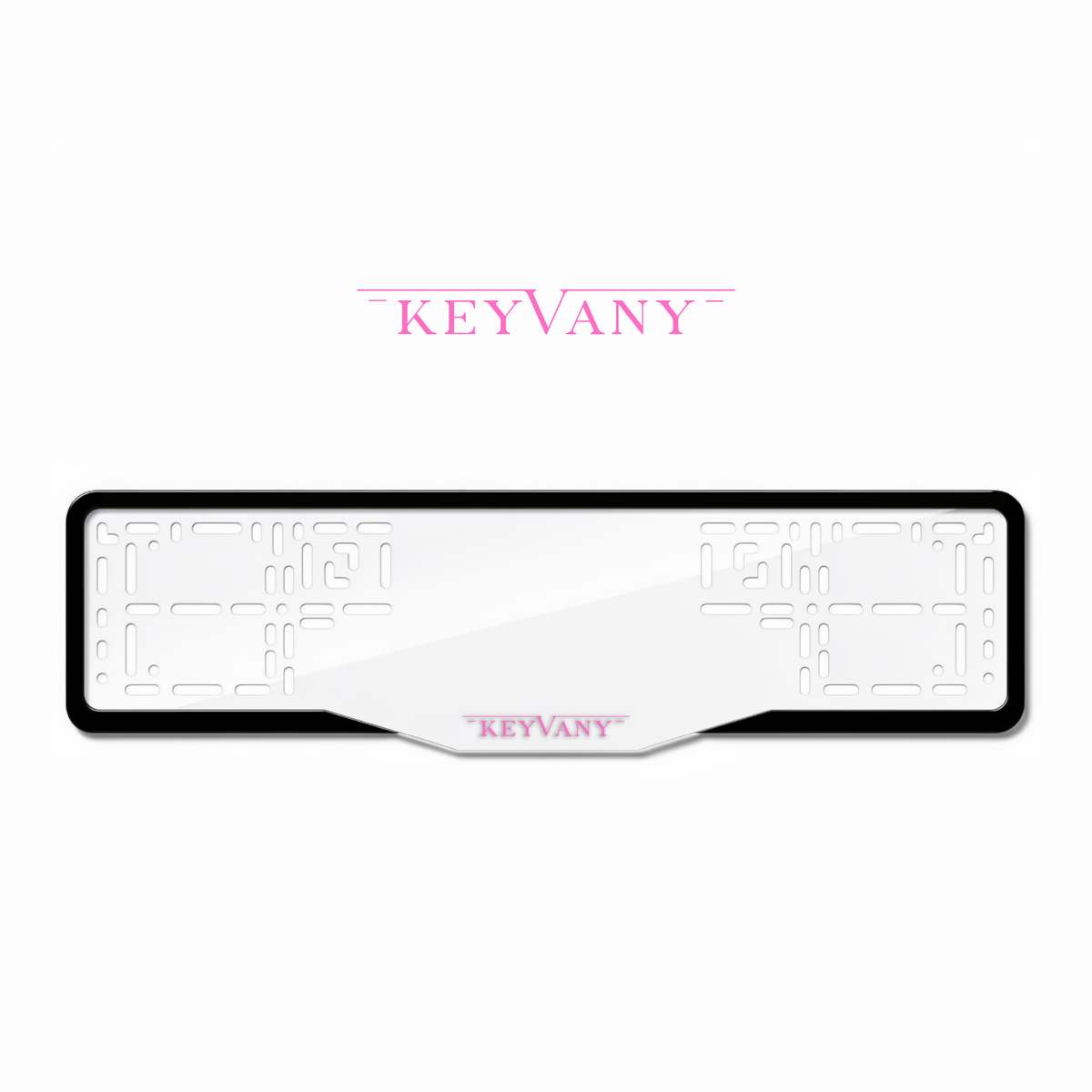Cadres de plaque d'immatriculation Keyvany - Rose - GLASS