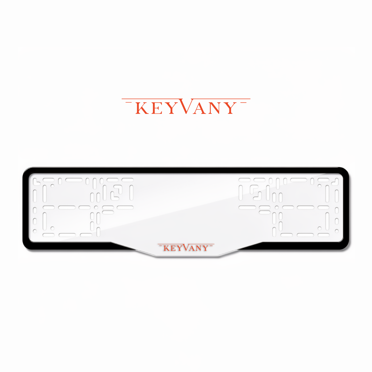 Cadres de plaque d'immatriculation Keyvany - Rouge - GLASS