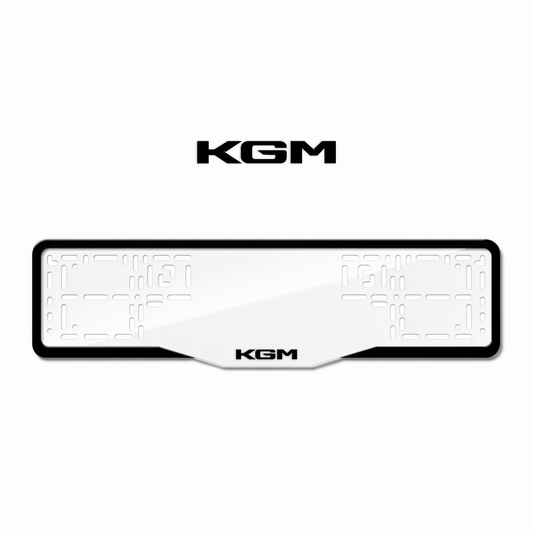 Cadres de plaque d'immatriculation KGM - Noir - GLASS