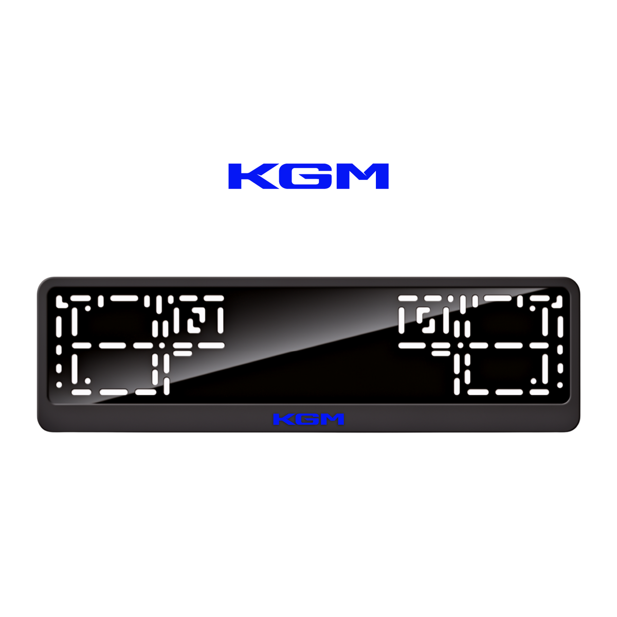 Cadres de plaque d'immatriculation KGM - Bleu - CLASSIC