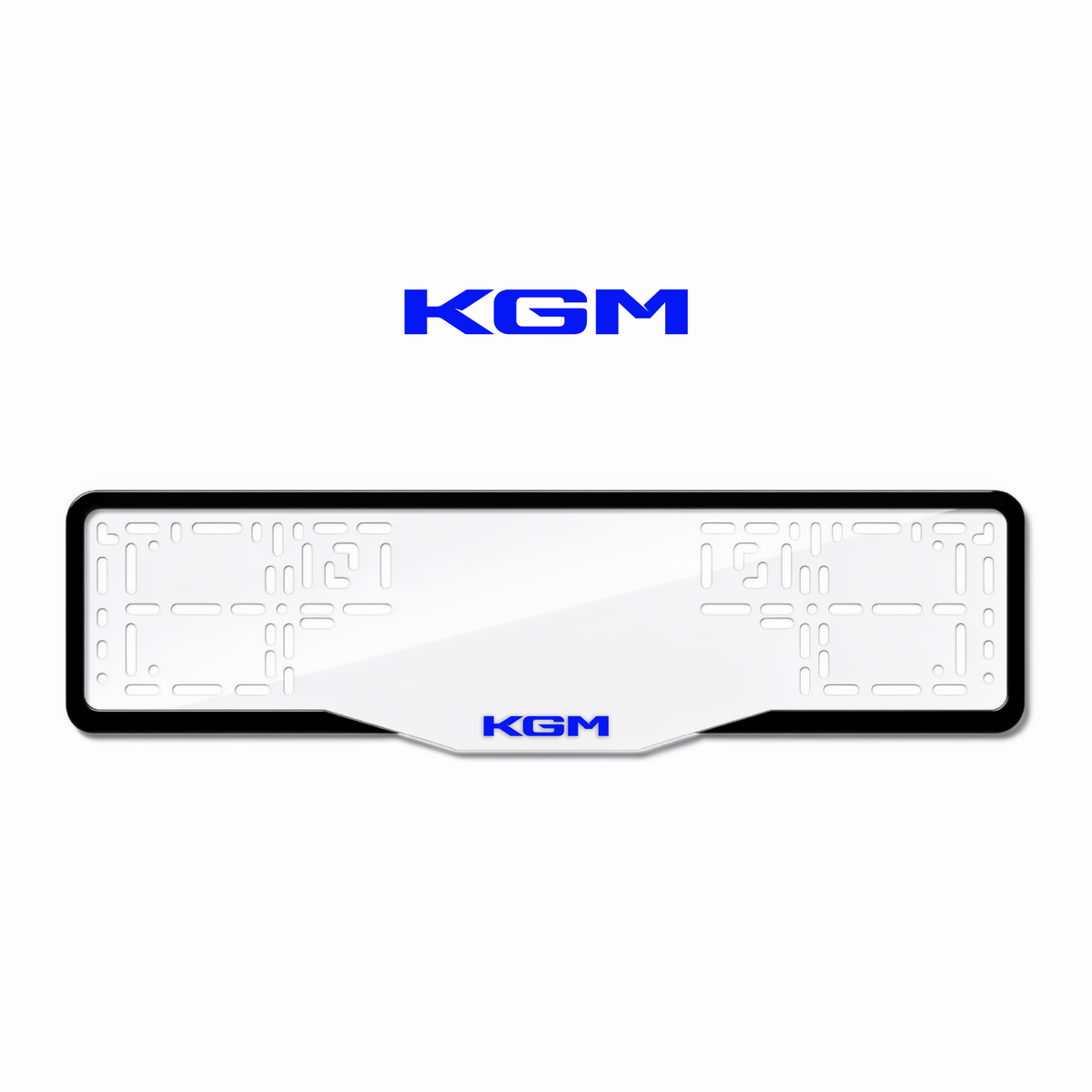 Cadres de plaque d'immatriculation KGM - Bleu - GLASS