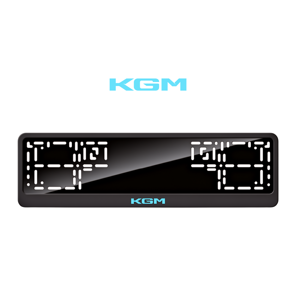 Cadres de plaque d'immatriculation KGM - Bleu Tiffany - CLASSIC