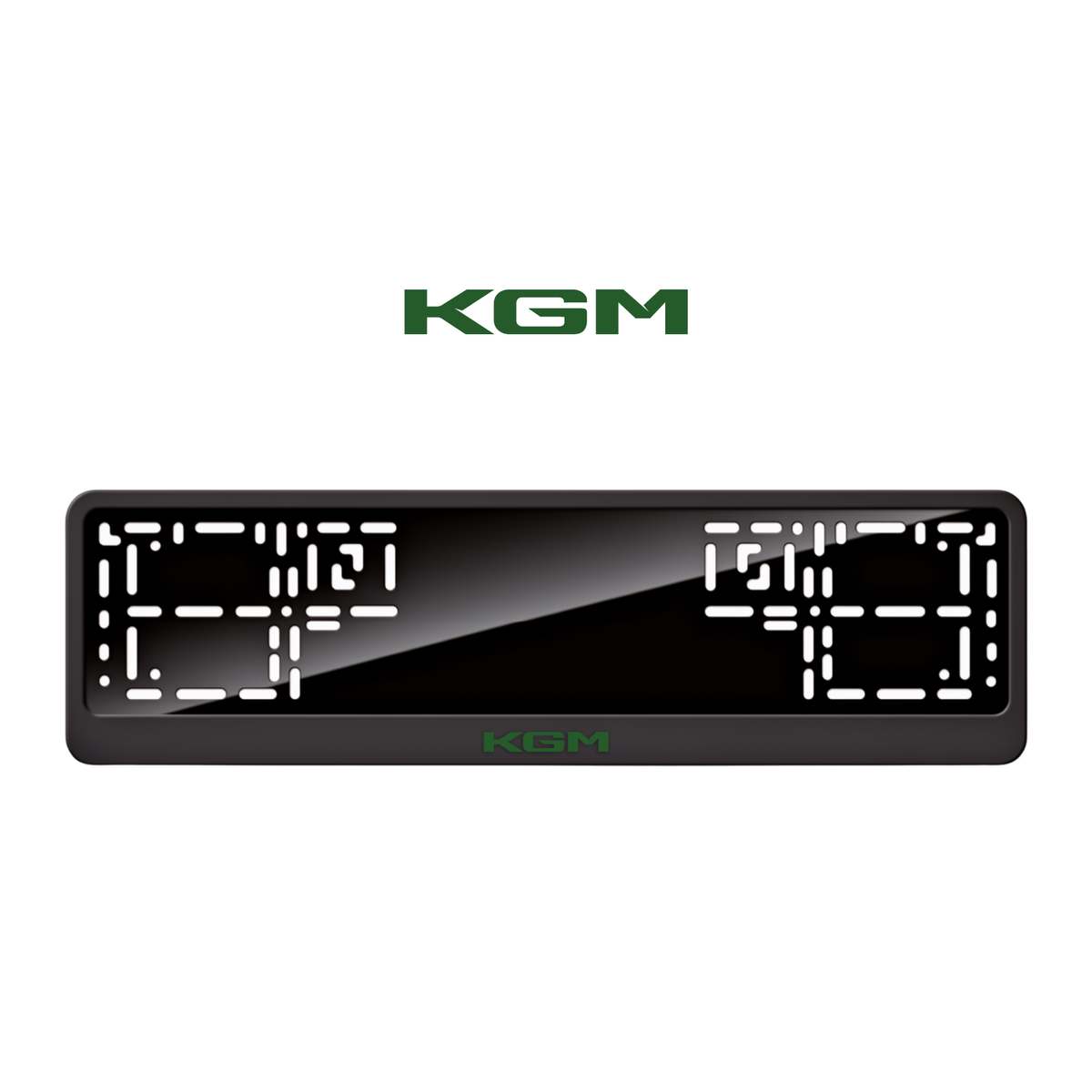 Cadres de plaque d'immatriculation KGM - Vert - CLASSIC
