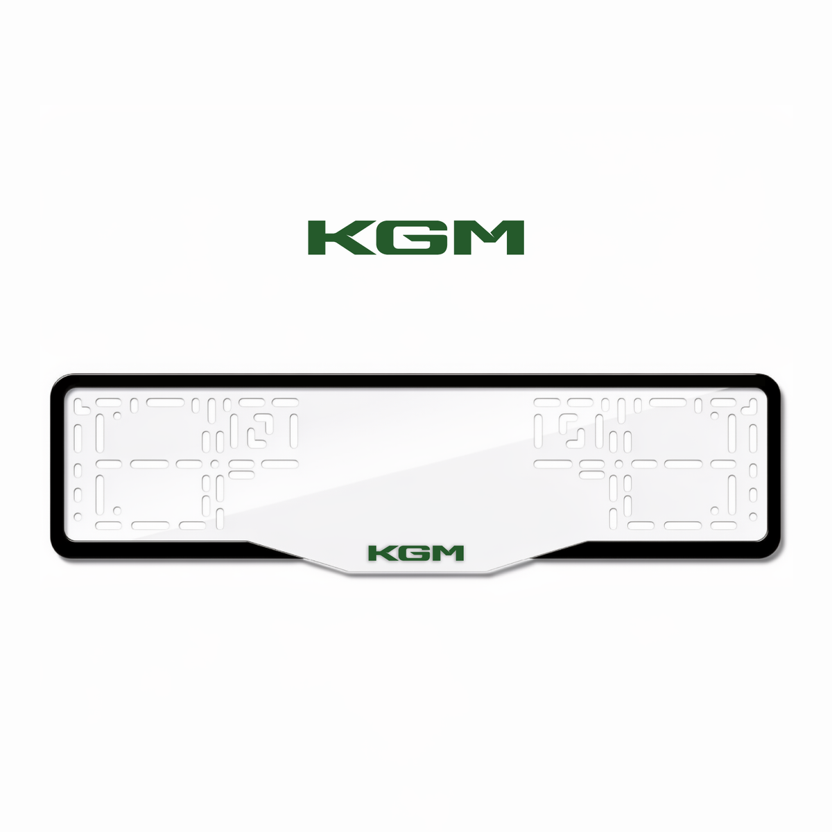 Cadres de plaque d'immatriculation KGM - Vert - GLASS