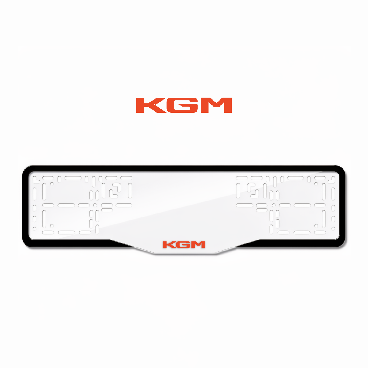 Cadres de plaque d'immatriculation KGM - Rouge - GLASS