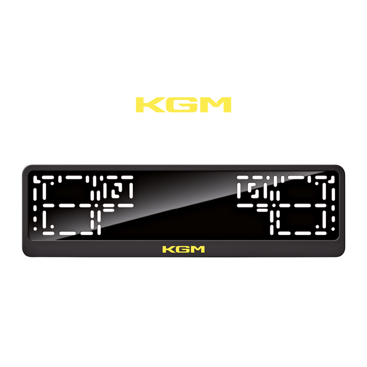 Cadres de plaque d'immatriculation KGM - Jaune - CLASSIC