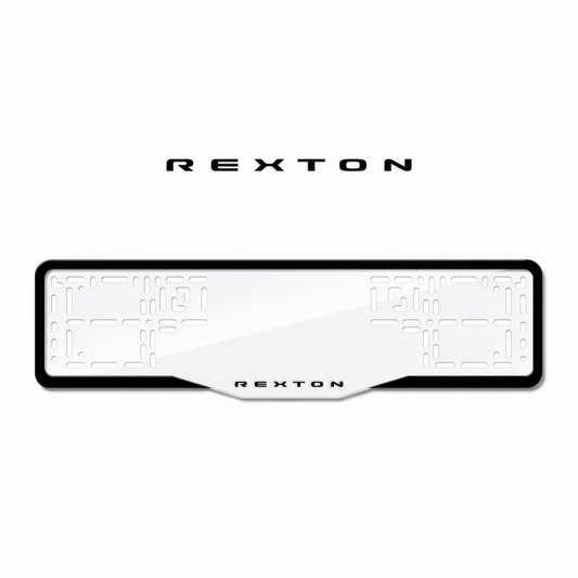 Cadres de plaque d'immatriculation Rexton - Noir - GLASS