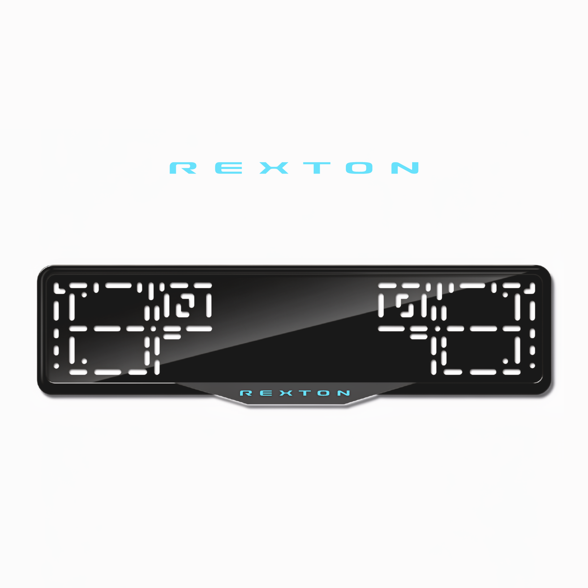 Cadres de plaque d'immatriculation Rexton - Bleu Tiffany - SATIN