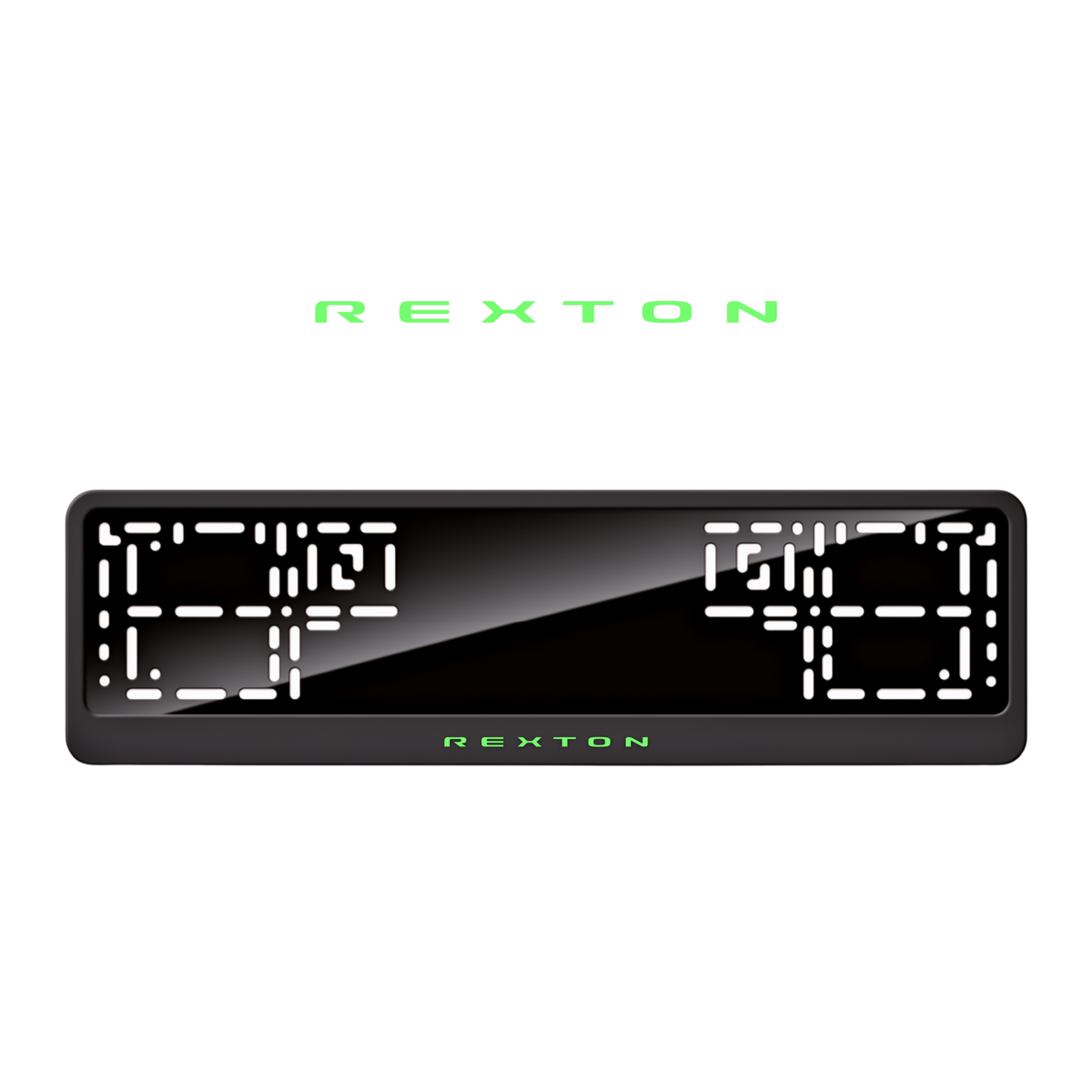 Cadres de plaque d'immatriculation Rexton - Vert néon - CLASSIC