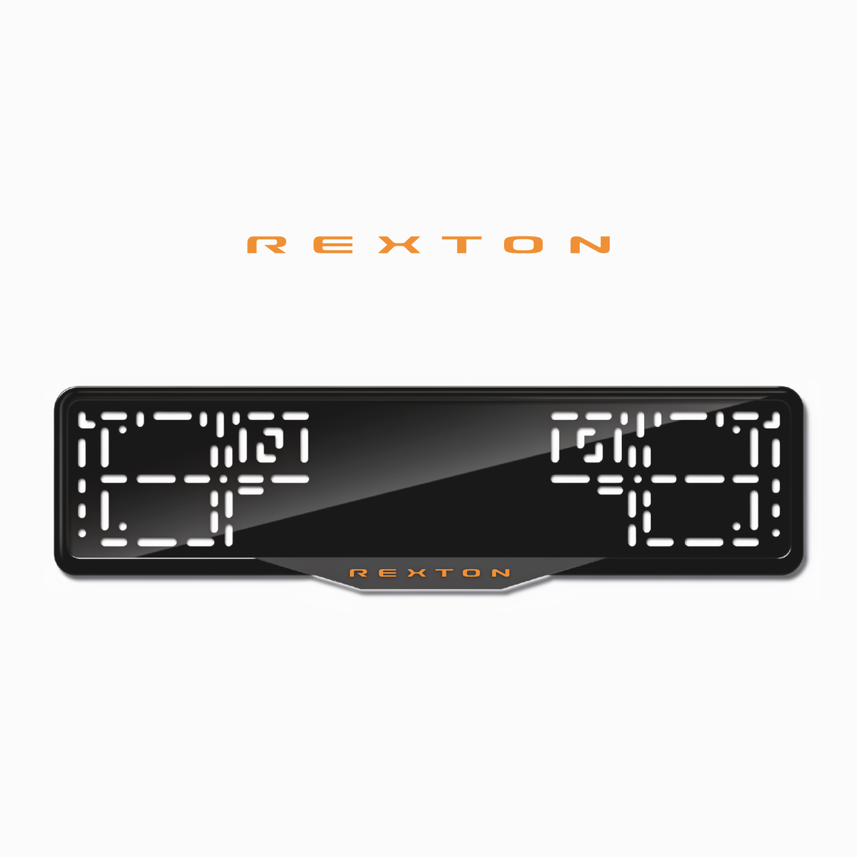 Cadres de plaque d'immatriculation Rexton - Orange Hermès - SATIN