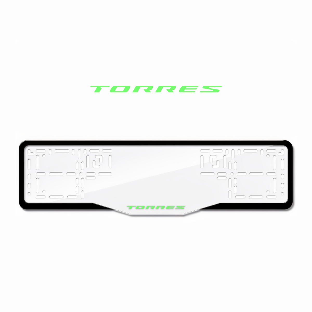 Cadres de plaque d'immatriculation Torres - Vert néon - GLASS