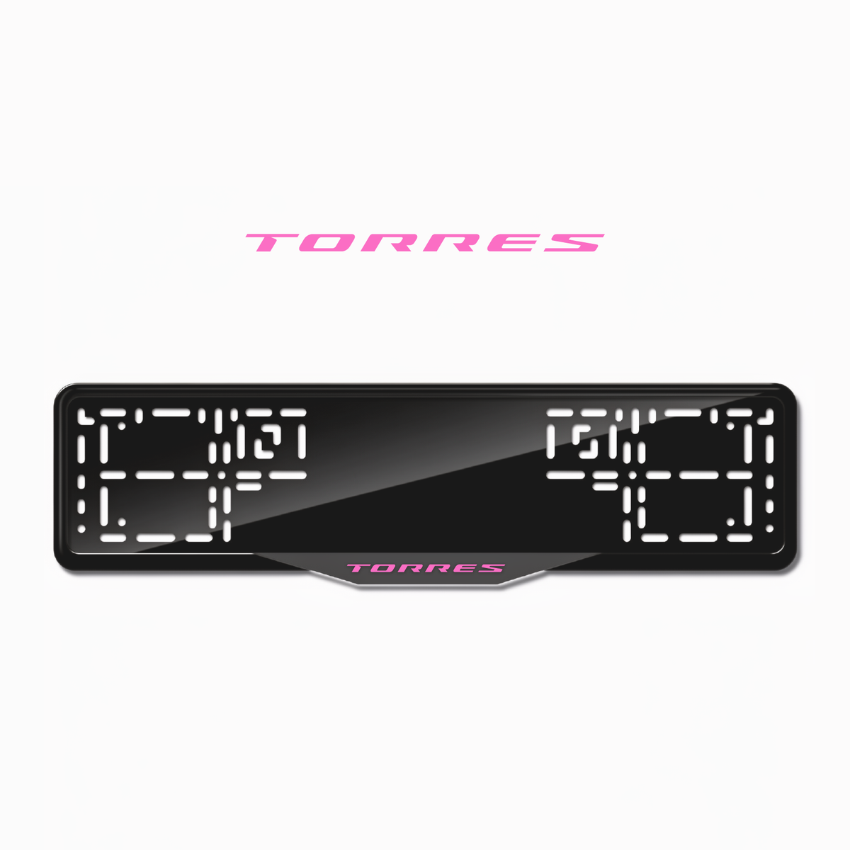 Cadres de plaque d'immatriculation Torres - Rose - SATIN