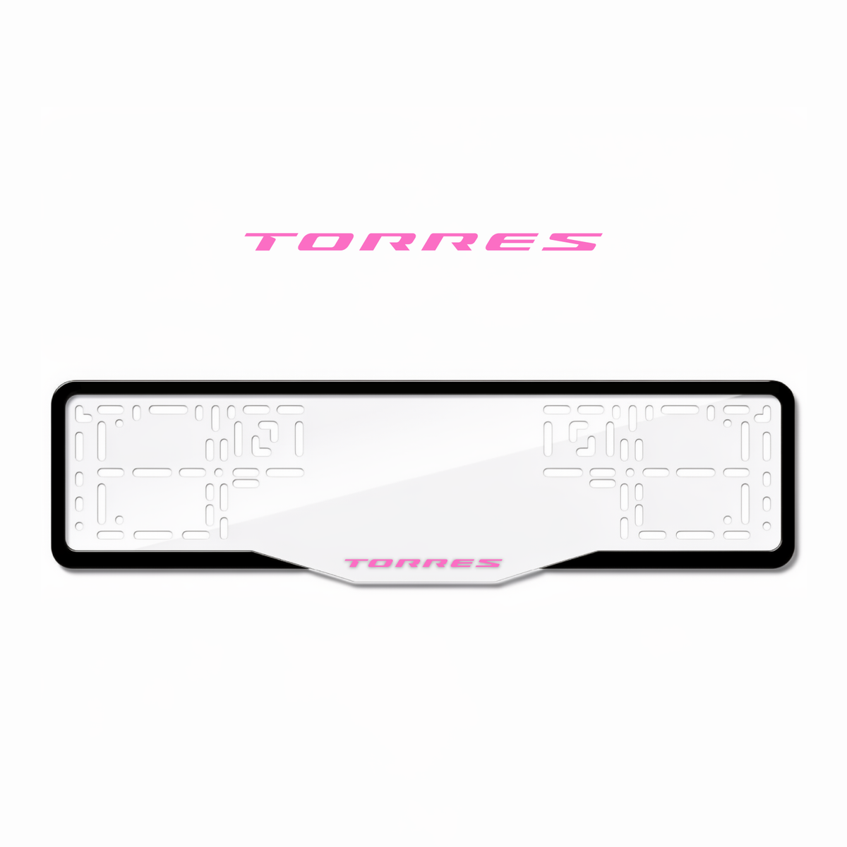 Cadres de plaque d'immatriculation Torres - Rose - GLASS