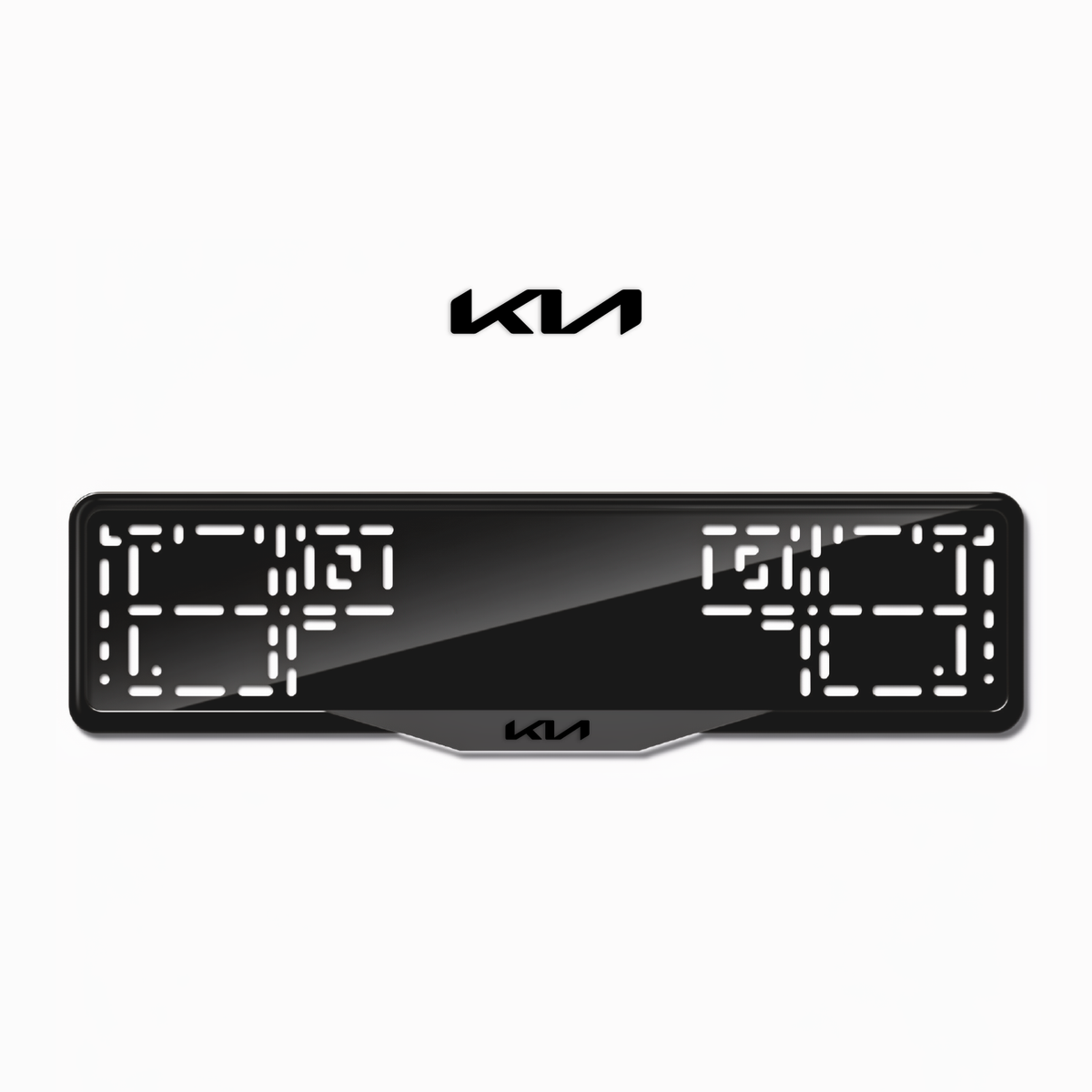 Cadres de plaque d'immatriculation Kia - Noir - SATIN