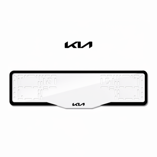 Cadres de plaque d'immatriculation Kia - Noir - GLASS