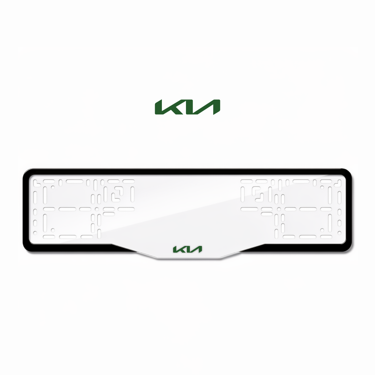 Cadres de plaque d'immatriculation Kia - Vert - GLASS