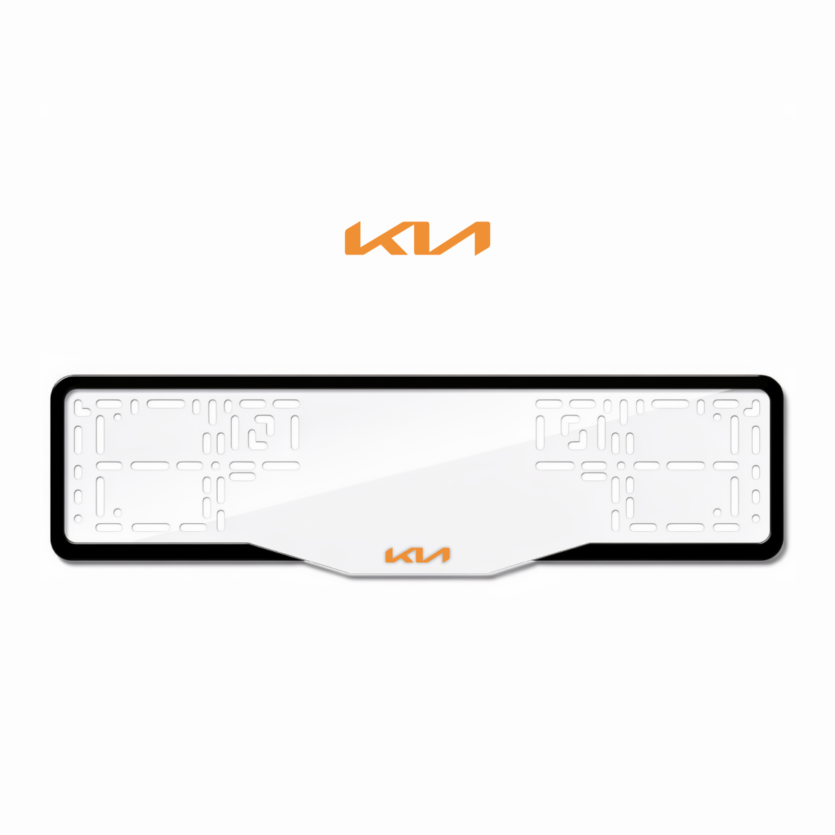 Cadres de plaque d'immatriculation Kia - Orange Hermès - GLASS