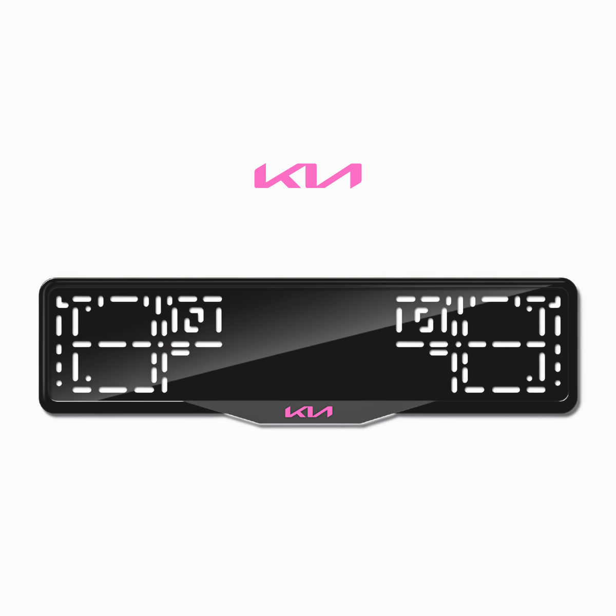 Cadres de plaque d'immatriculation Kia - Rose - SATIN