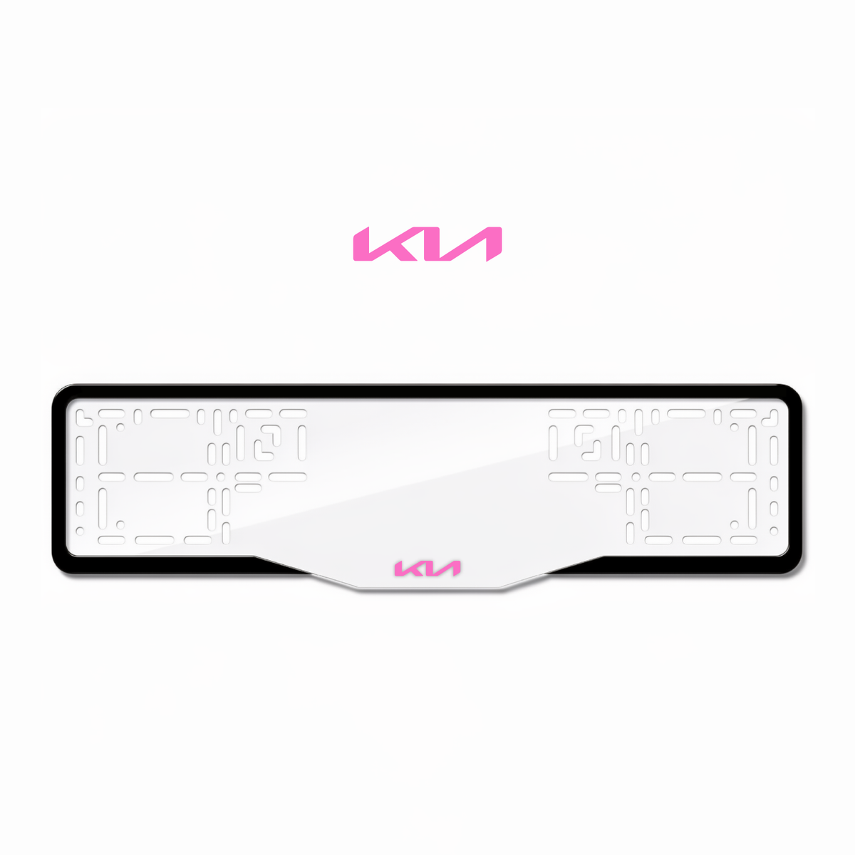 Cadres de plaque d'immatriculation Kia - Rose - GLASS