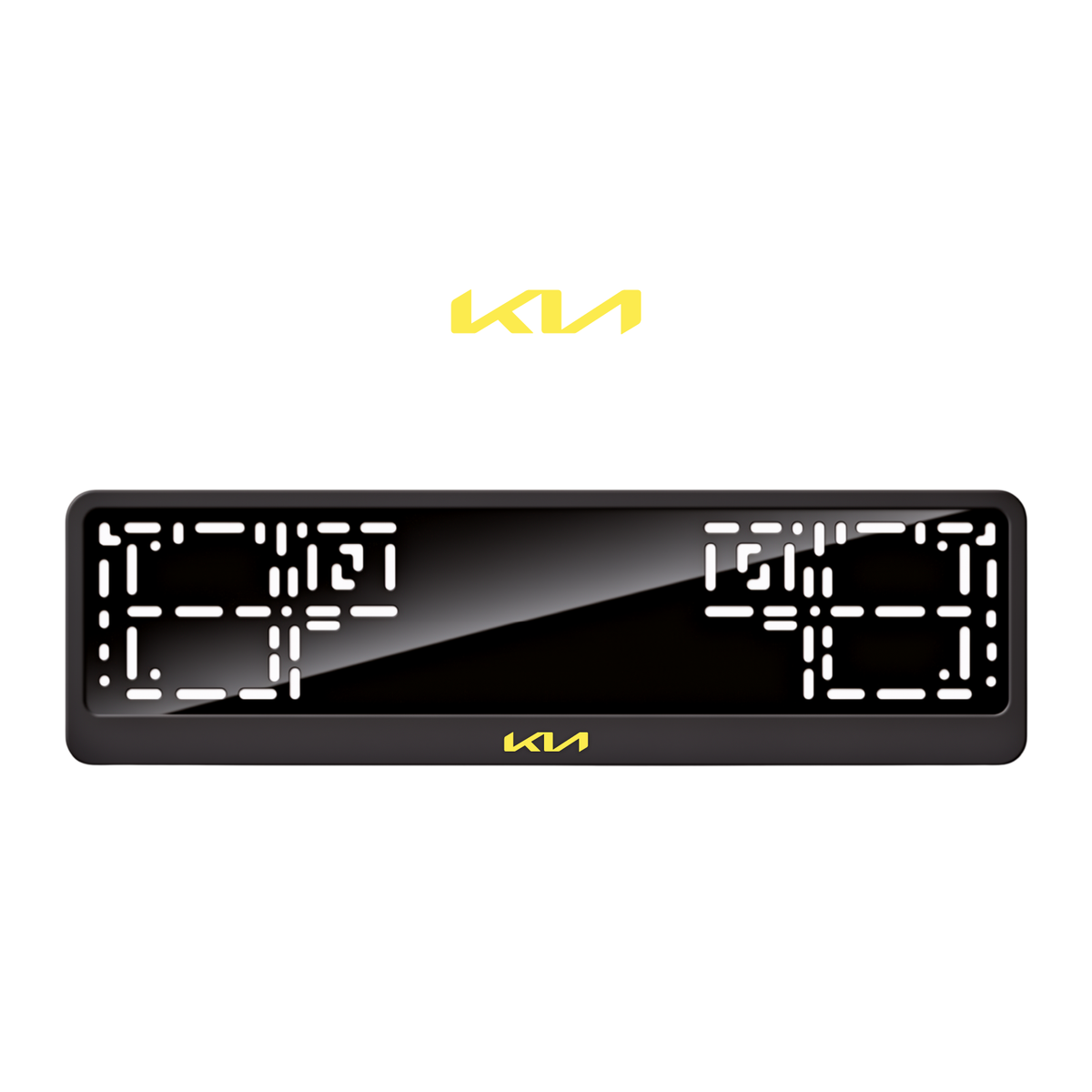 Cadres de plaque d'immatriculation Kia - Jaune - CLASSIC