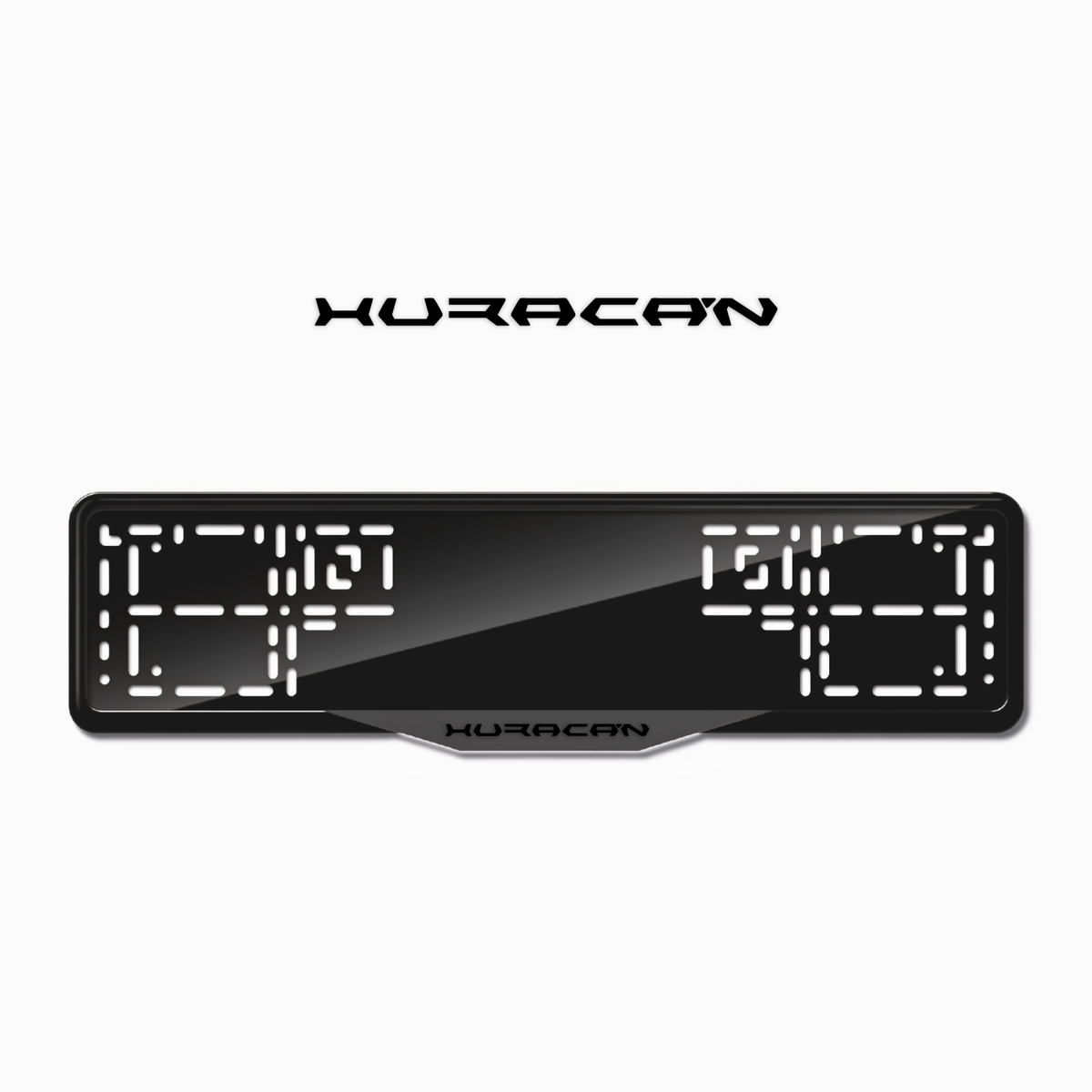 Cadres de plaque d'immatriculation Huracan - Noir - SATIN