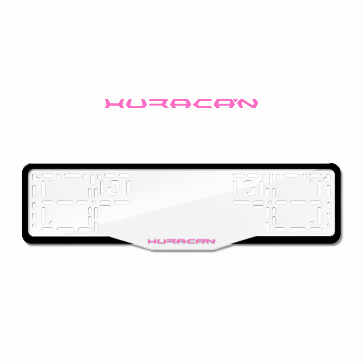 Cadres de plaque d'immatriculation Huracan - Rose - GLASS