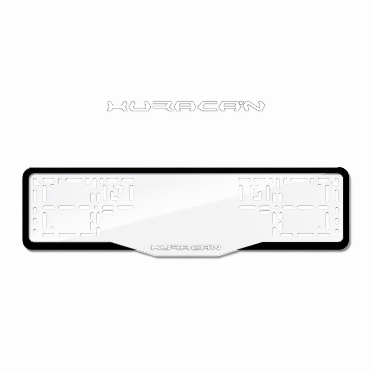 Cadres de plaque d'immatriculation Huracan - Blanc - GLASS