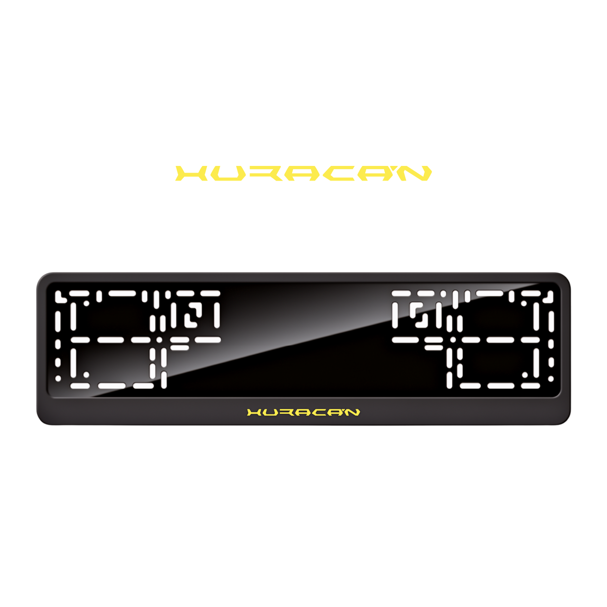 Cadres de plaque d'immatriculation Huracan - Jaune - CLASSIC