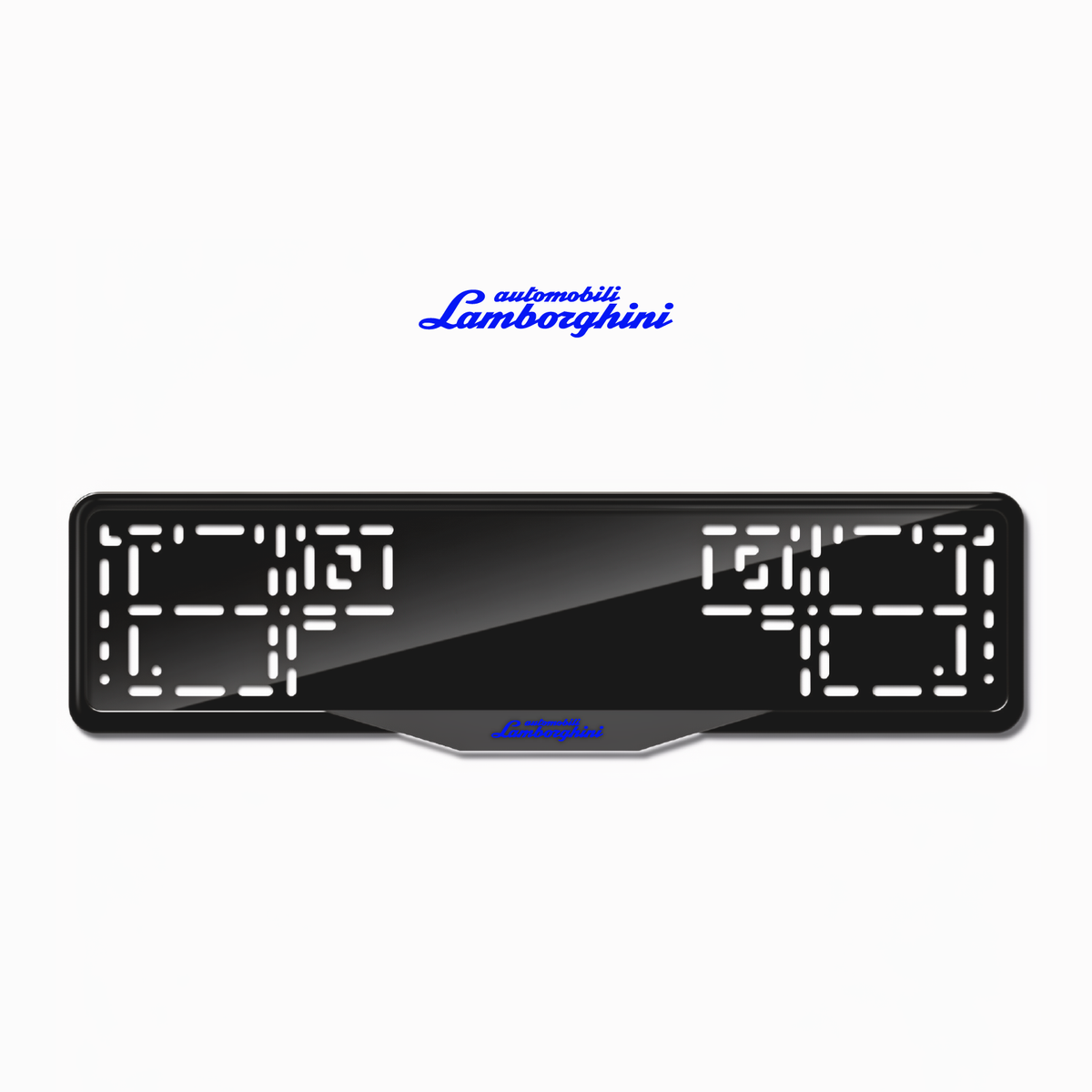 Cadres de plaque d'immatriculation Lamborghini Automobili - Bleu - SATIN