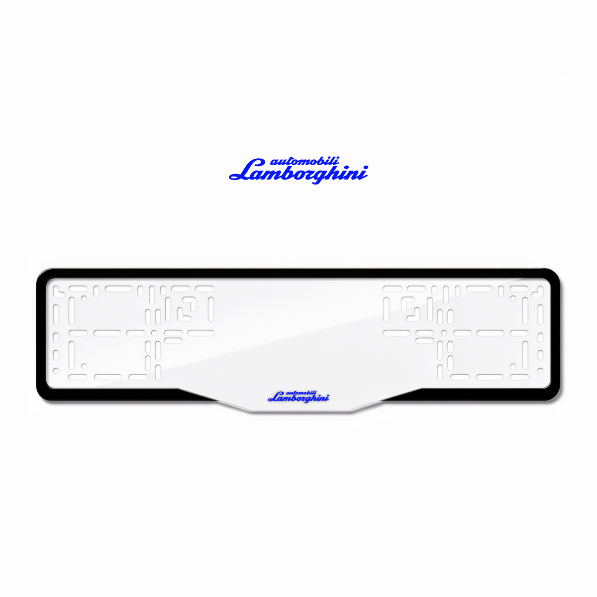 Cadres de plaque d'immatriculation Lamborghini Automobili - Bleu - GLASS