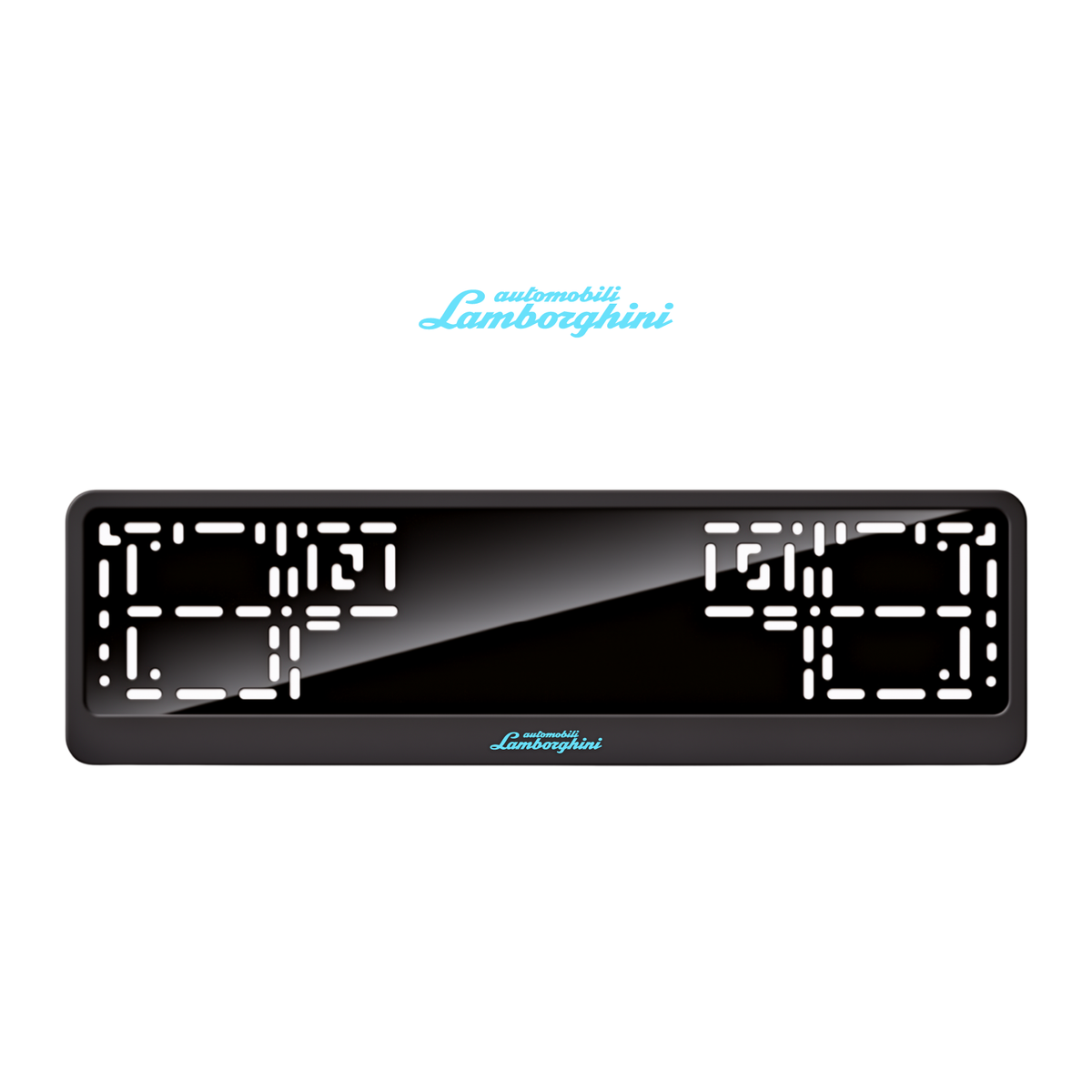 Cadres de plaque d'immatriculation Lamborghini Automobili - Bleu Tiffany - CLASSIC