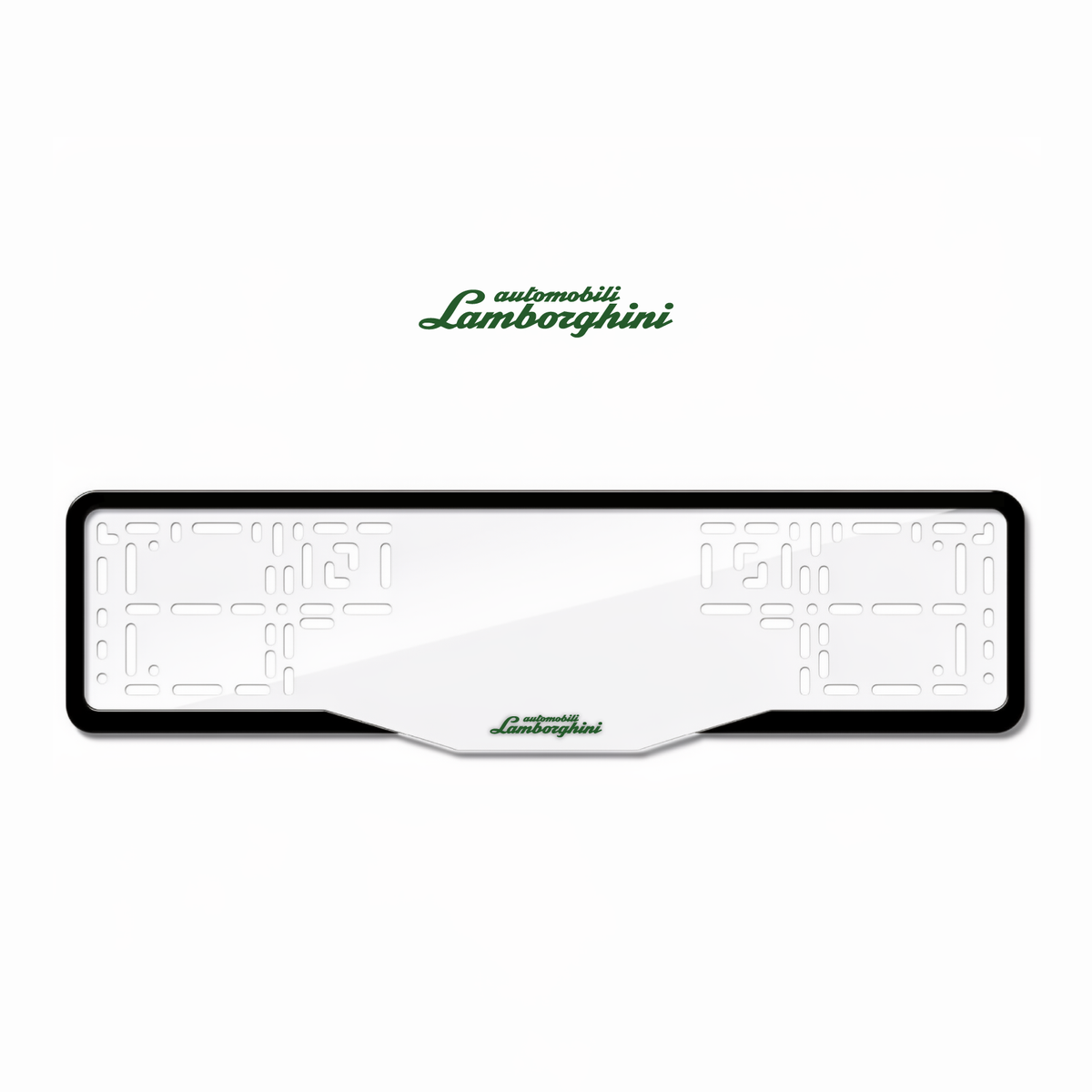 Cadres de plaque d'immatriculation Lamborghini Automobili - Vert - GLASS