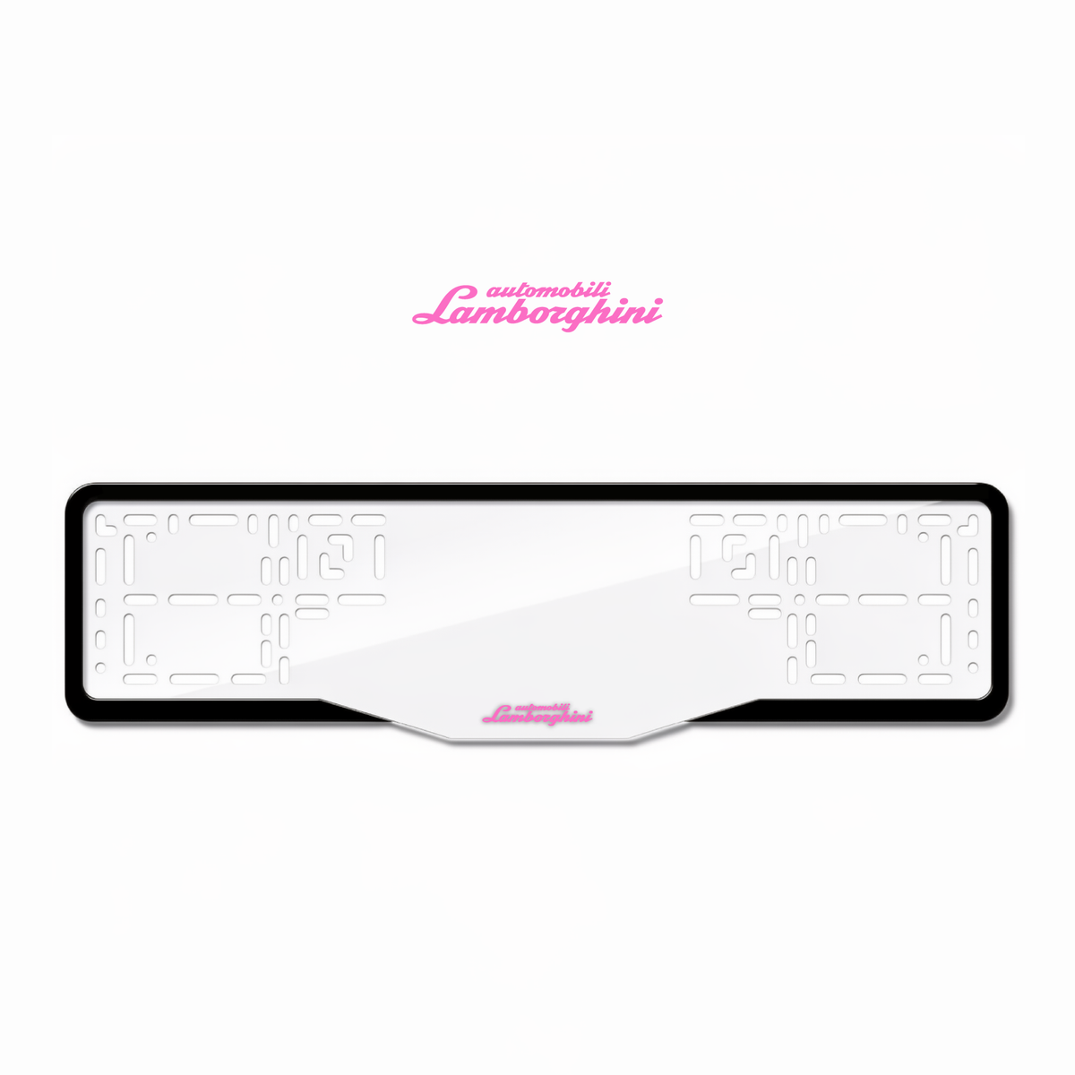 Cadres de plaque d'immatriculation Lamborghini Automobili - Rose - GLASS