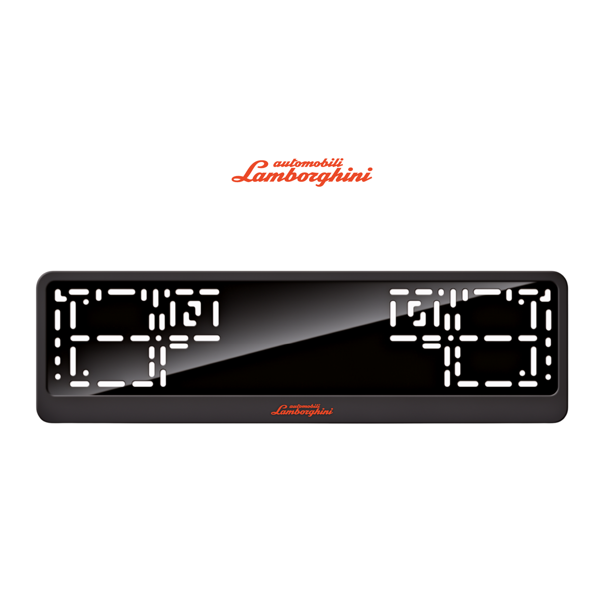 Cadres de plaque d'immatriculation Lamborghini Automobili - Rouge - CLASSIC