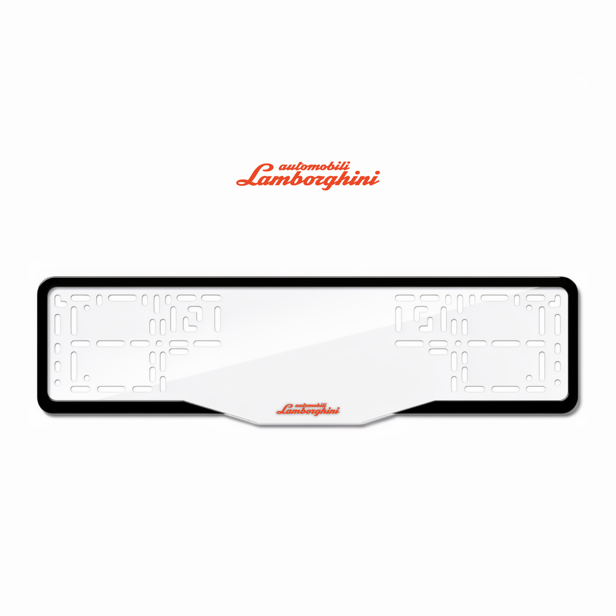 Cadres de plaque d'immatriculation Lamborghini Automobili - Rouge - GLASS