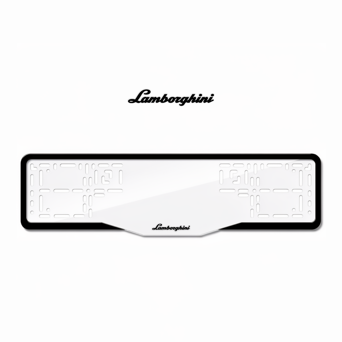 Cadres de plaque d'immatriculation Lamborghini - Noir - GLASS
