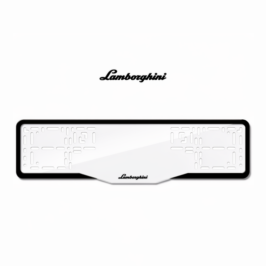 Cadres de plaque d'immatriculation Lamborghini - Noir - GLASS