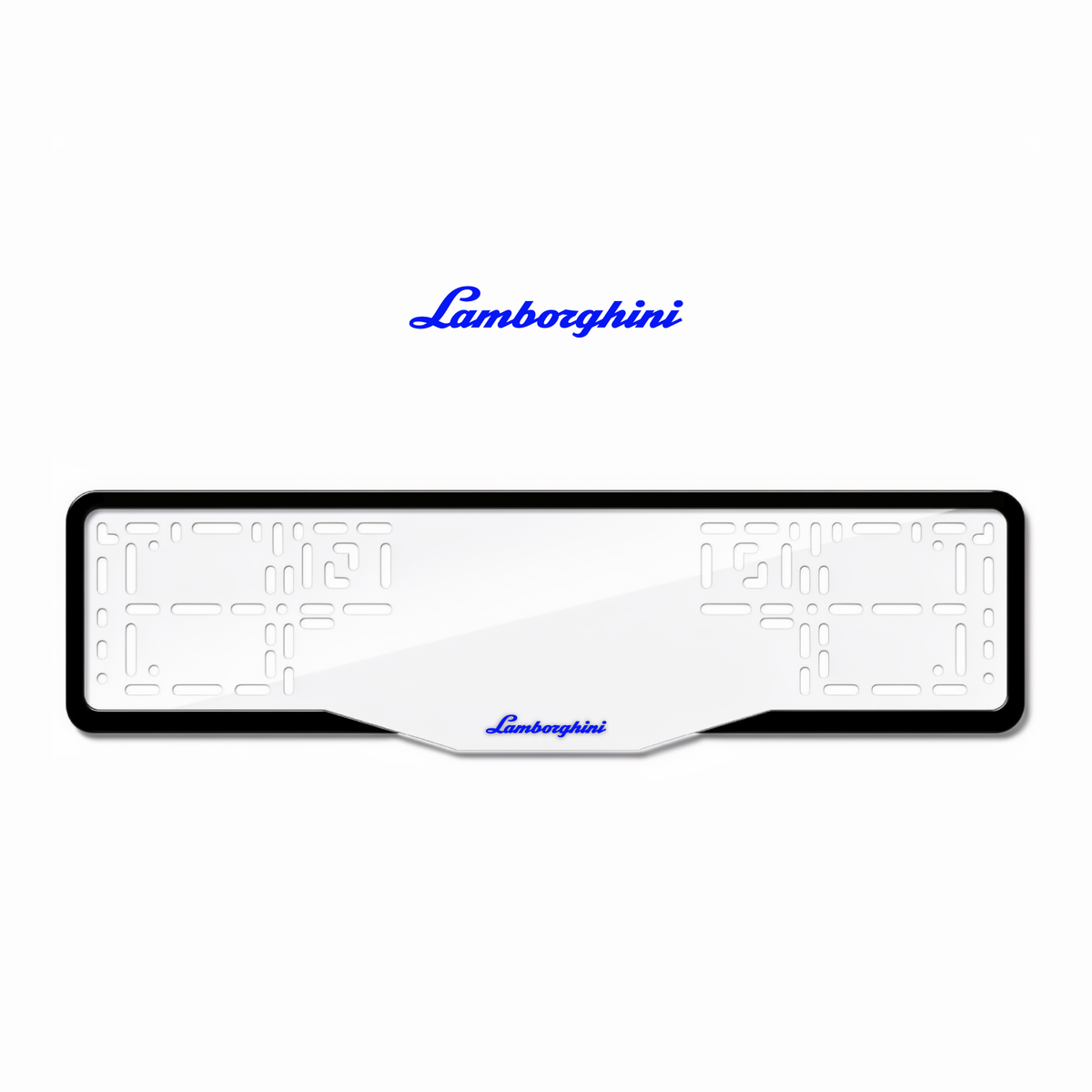 Cadres de plaque d'immatriculation Lamborghini - Bleu - GLASS