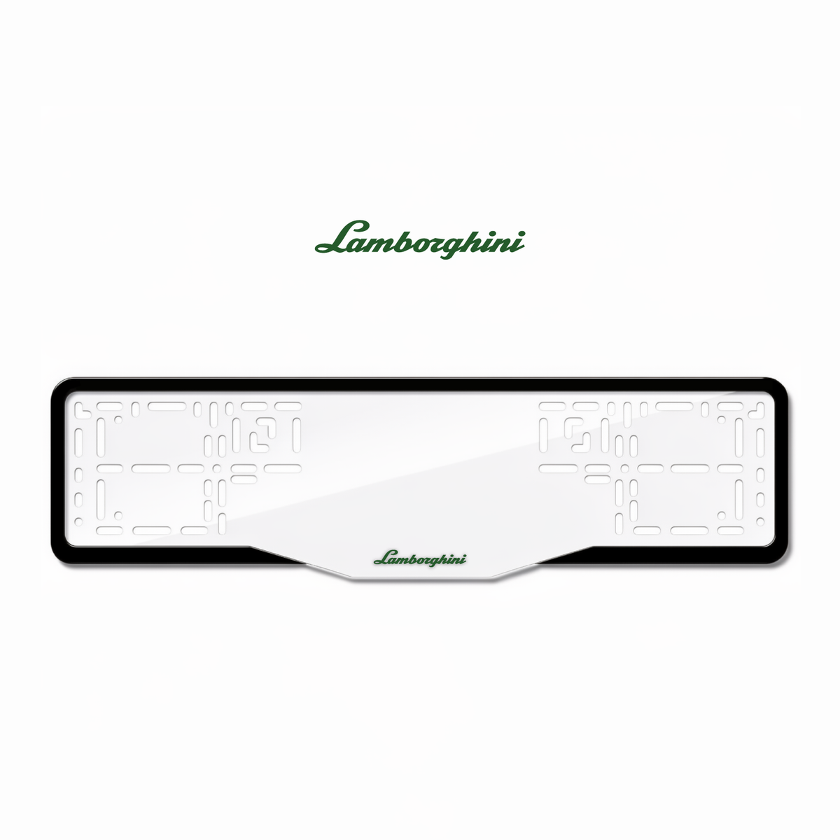 Cadres de plaque d'immatriculation Lamborghini - Vert - GLASS