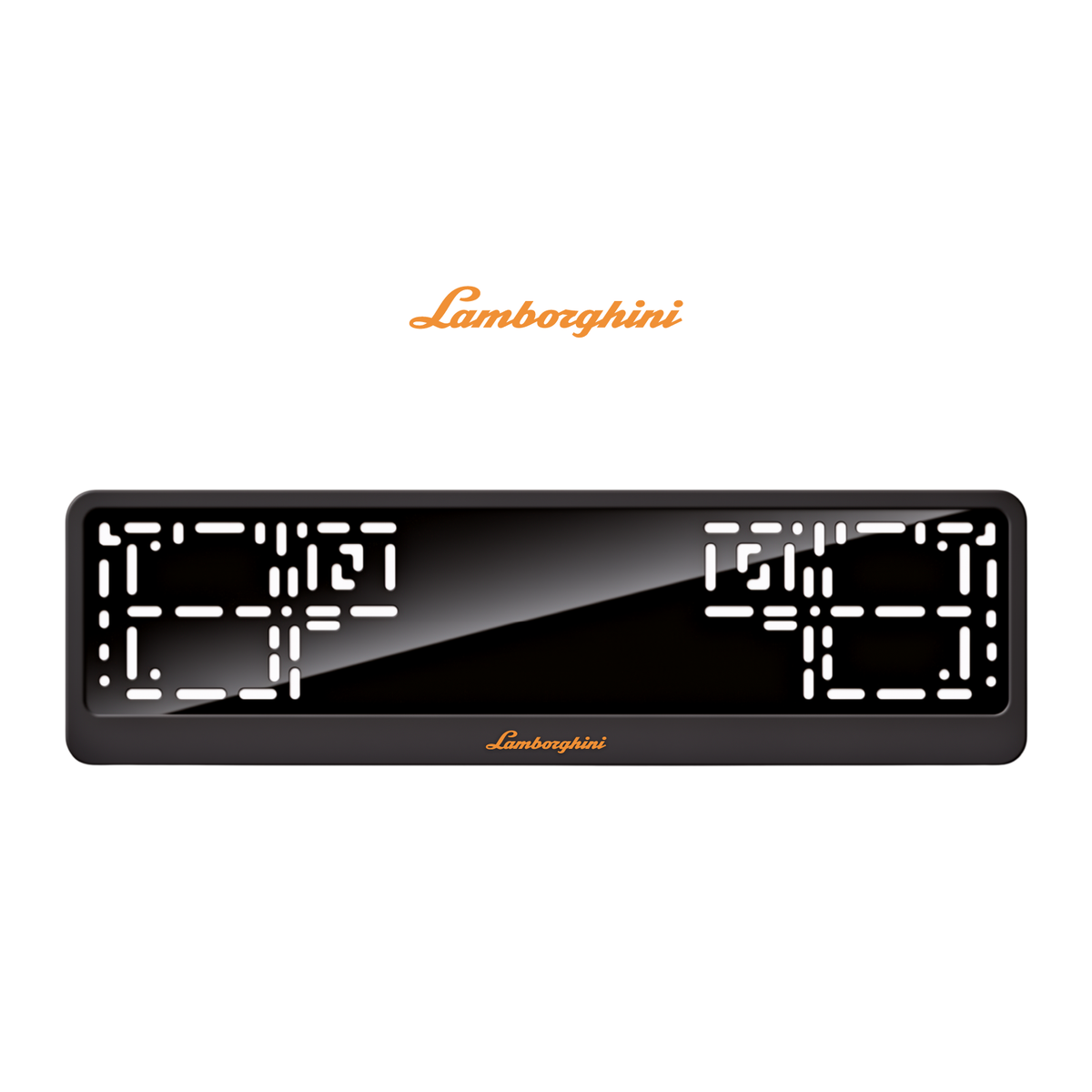 Cadres de plaque d'immatriculation Lamborghini - Orange Hermès - CLASSIC