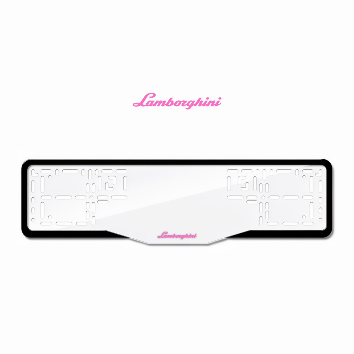 Cadres de plaque d'immatriculation Lamborghini - Rose - GLASS