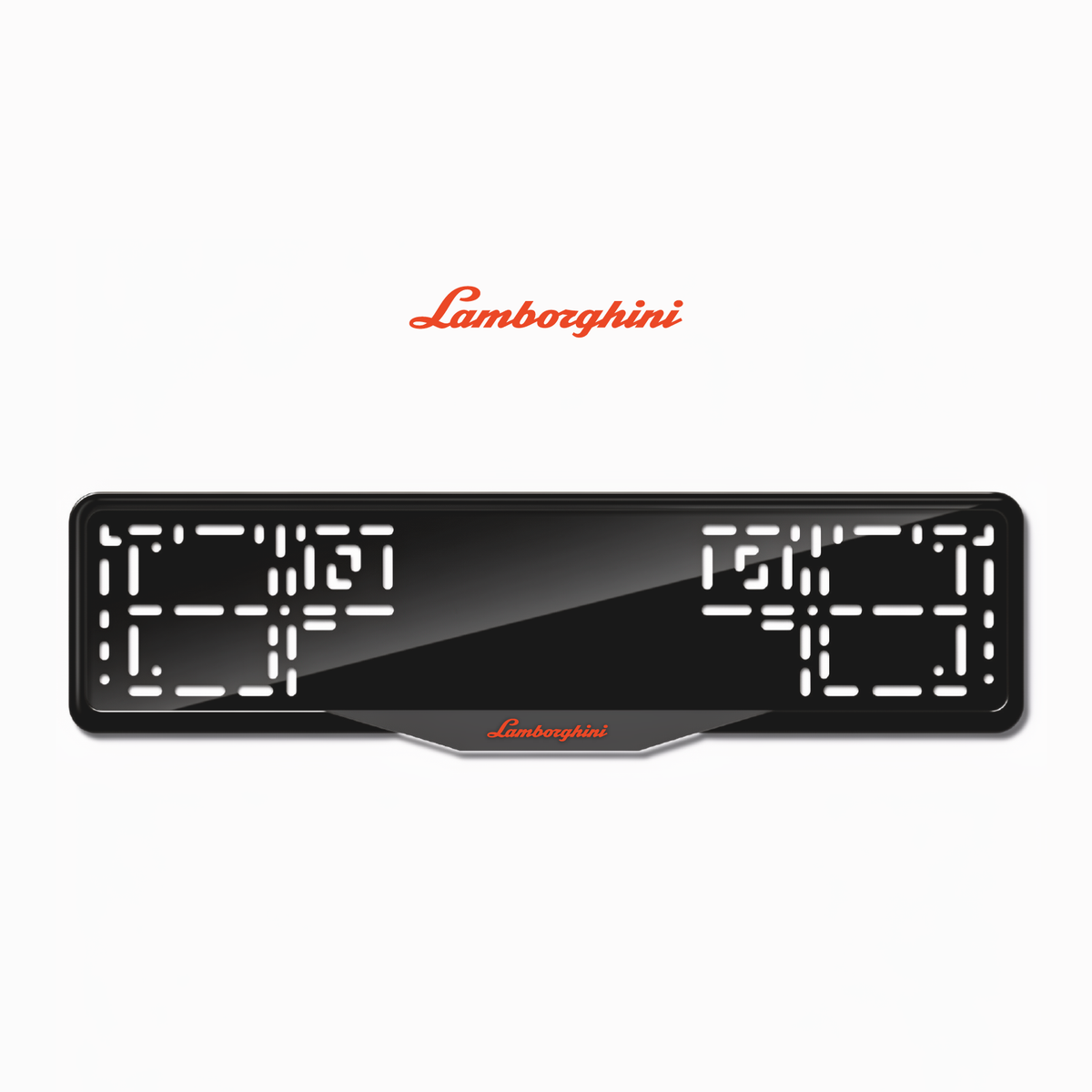 Cadres de plaque d'immatriculation Lamborghini - Rouge - SATIN