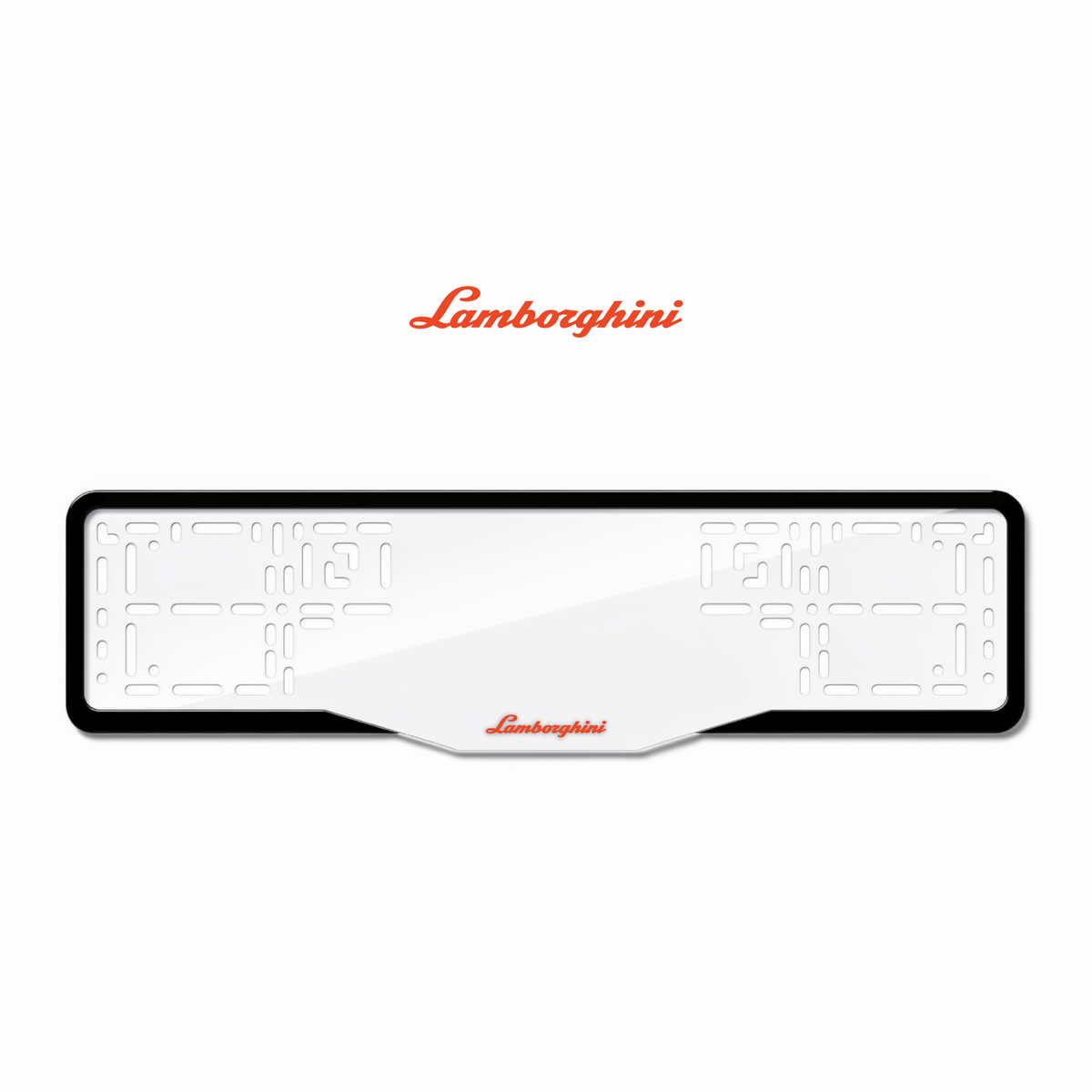 Cadres de plaque d'immatriculation Lamborghini - Rouge - GLASS