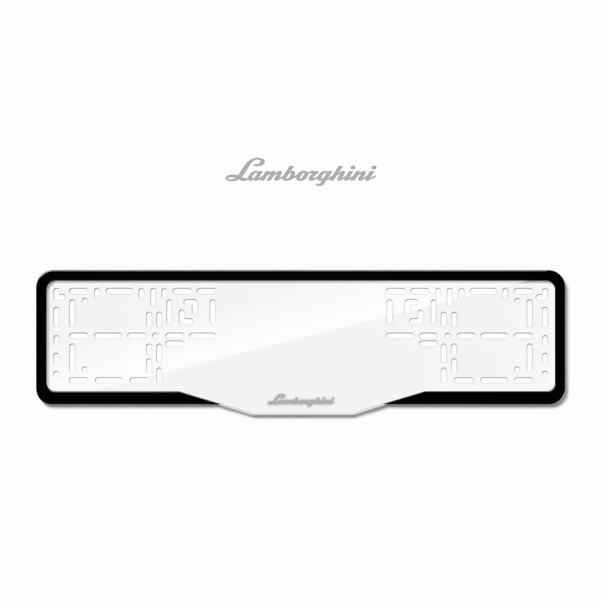 Cadres de plaque d'immatriculation Lamborghini - Gris - GLASS